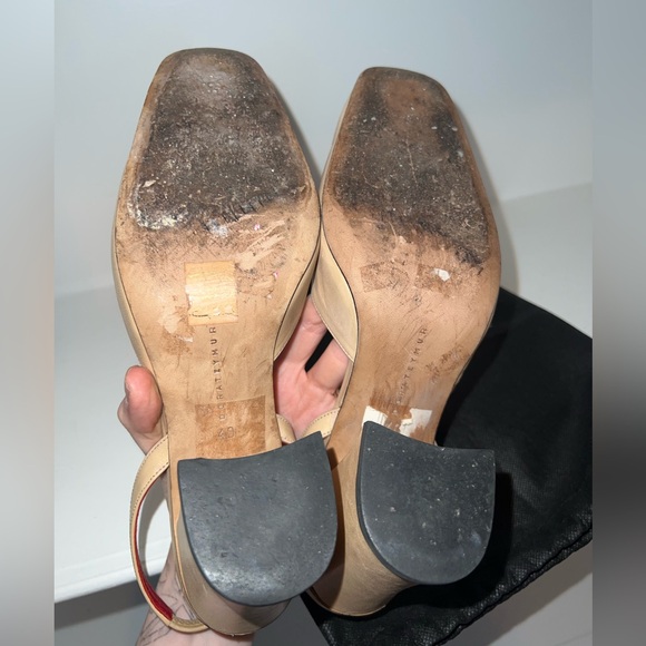 Dorateymur Beige Leather Slingback Pump - 40 / 9.5-10 US womens - Picture 7 of 9